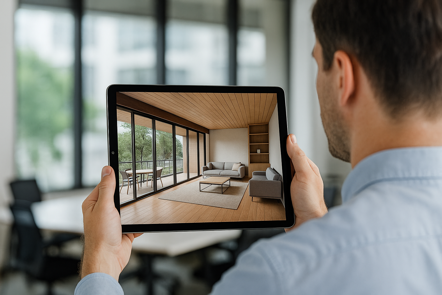 Augmented Reality architectural visualization on tablet